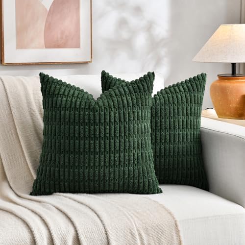 Fancy Homi Set of 4 Green Spring Decorative Throw Pillow Covers 12x12 Inch - Image 5