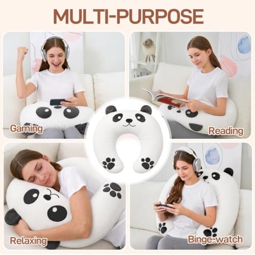 Lap Pillow, Cute Panda Crochet Pillow - Image 5