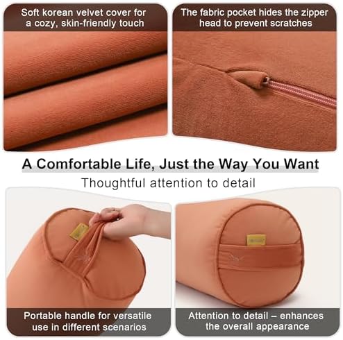 Body Pillow for Adults, Amber Orange - Image 5