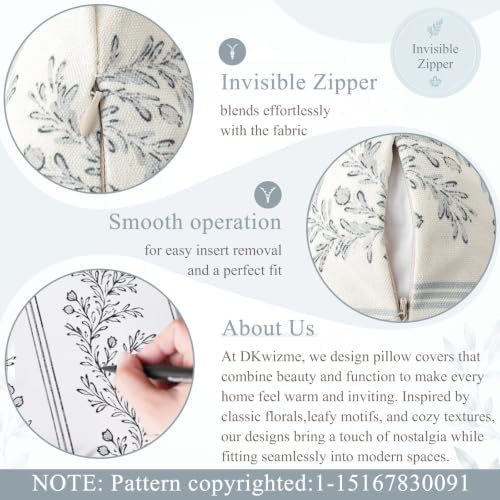 Vintage Floral Lumbar Pillow Covers 14X24 Pack of 1, Double-Sided Botanical - Image 3