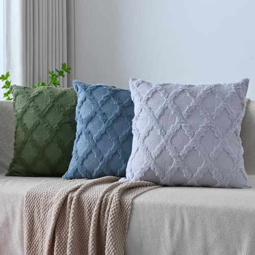 Set of 2 Soft Moroccan Throw Pillow Covers 18x18 Inch Plush Boho Decorative - Image 6