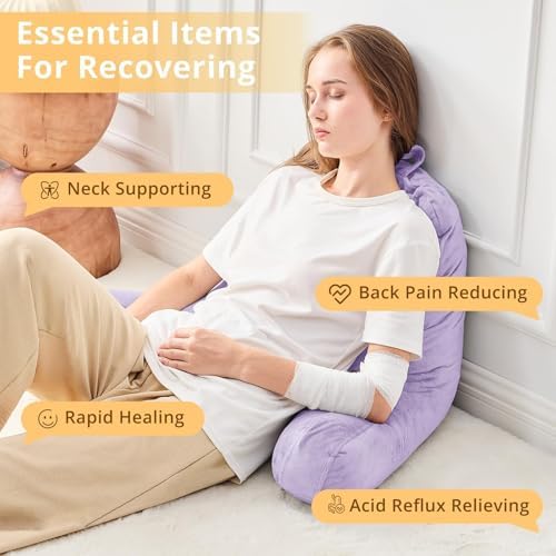 Sasttie Reading Pillow for Bed, Back Pillow for Sitting Up - Image 6