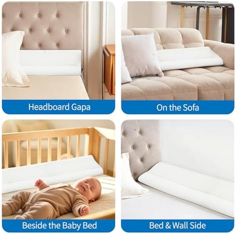 Headboard Pillow for Bed Reading, Large Bed Wedge Pillow for Sitting Up in Bed - Image 3