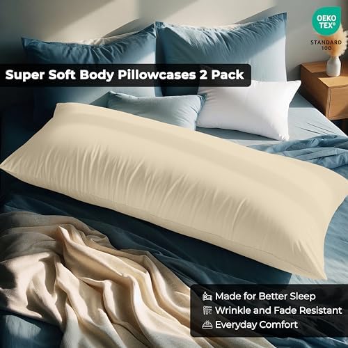 ROYALE LINENS Microfiber Body Pillow Cover - Image 4