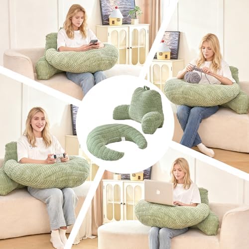 19" Reading Pillow for Bed, U Shaped Arm & Elbow Support - Image 5