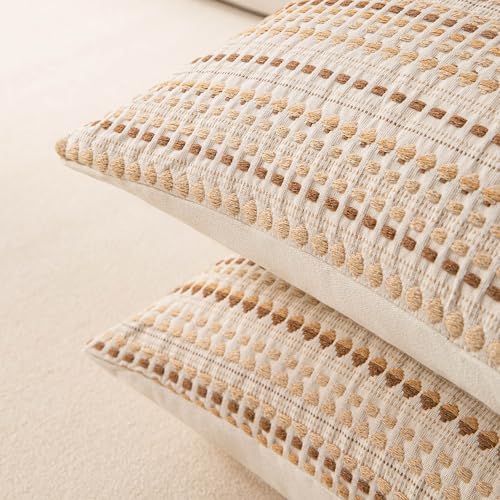 Boho Long Lumbar Body Decorative Throw Pillow Covers 14x36 Inch Pack of 1 Beige - Image 4