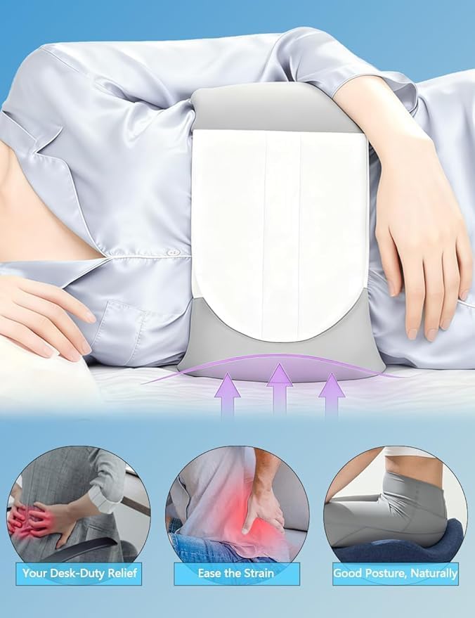 360°Lumbar Support Pillow for Sleeping，Adjustable Lumbar Pillow for Bed - Image 2