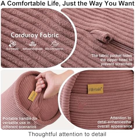 Bolster Pillow for Bed, Small Body Pillow - Image 4