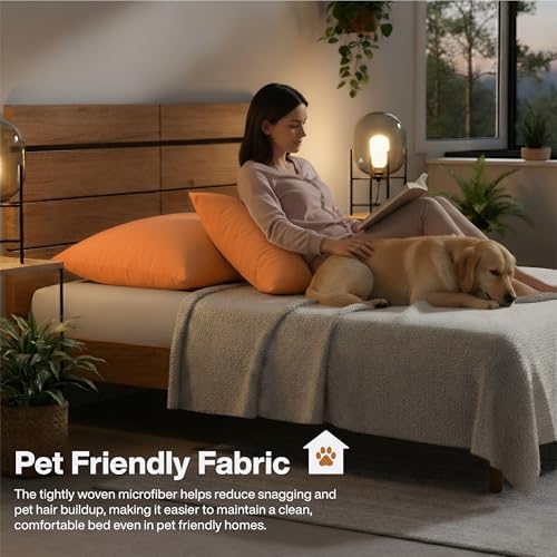 QUEENSBAY Standard Pillow Cases Set of 2, Microfiber Cooling Pillowcases - Image 7