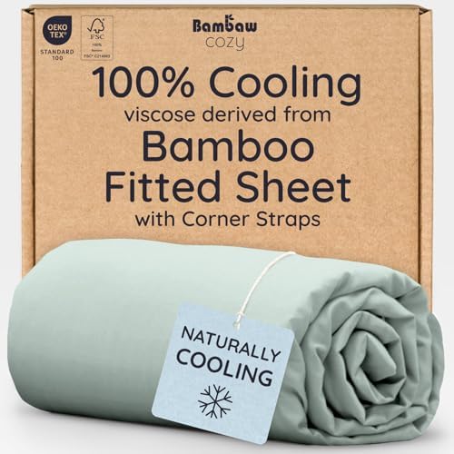 Bambaw 100% Viscose Derived from Bamboo Full Fitted Sheet Only, Soft & Cooling by Bambaw