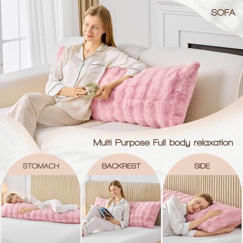 YZ HOME Faux Fur Fluffy Body Pillow - Image 5