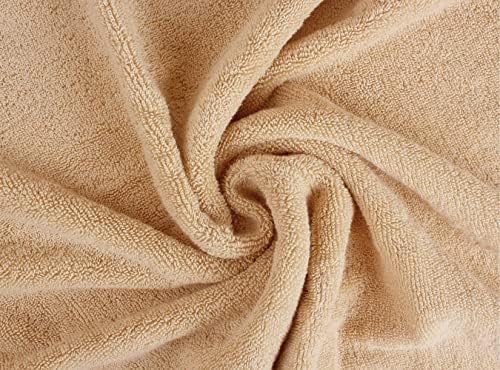 Towel and Linen Mart 4 Pieces Bath Towel Sets - Beige - Soft Feel Luxurious,Quick Dry, Extra Absorbent, 100% Ring Spun Cotton 600 GSM (27 x 54) - Image 3