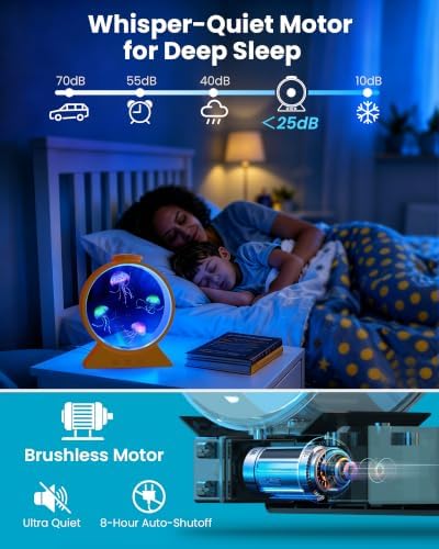 Jellyfish Lamp for Sleep Anxiety Calming Light for Bedroom(Cosmic Orange) - Image 3