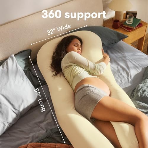 Frida Mom Full Body Support Cooling Pregnancy Pillow, Head-to-Toe Support - Image 2