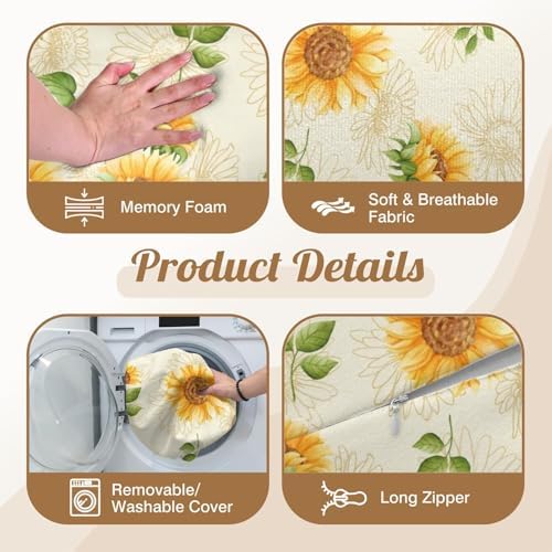 Knee Pillow for Back Sleeping – Half Moon Bolster Pillow for Under Knee While - Image 4
