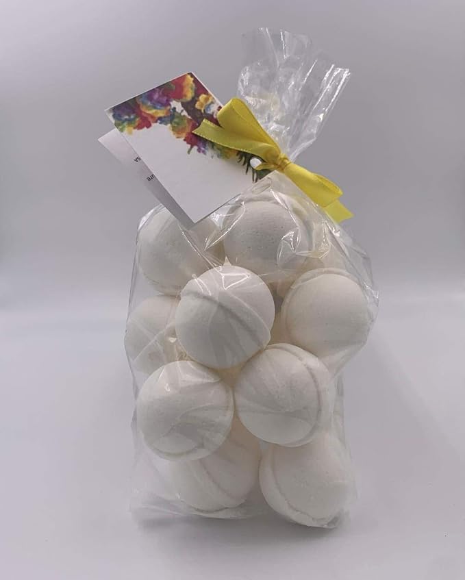 Spa Pure Honey Almond Bath Bombs 1 OZ Each – Handmade in USA with Shea, Mango and Cocoa Butter - Ultra Moisturizing and Best for All Skin Types – Count 14