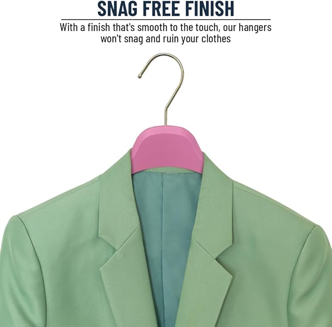 All Hung Up Hangers Plastic Coat Hangers, Clothes Hangers (Pink, 36pk)