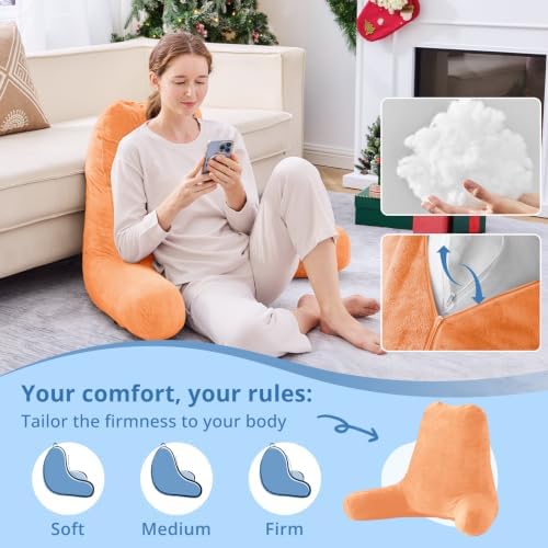Sasttie Reading Pillow for Bed, Back Pillow for Sitting Up - Image 3