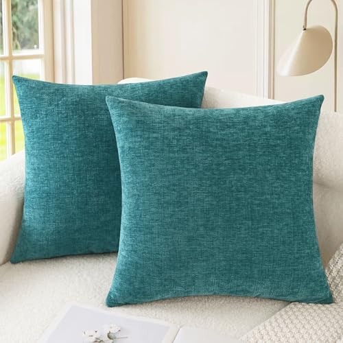 CaliTime Decorative Couch Throw Pillow Covers 26 X 26 Inches Teal by CaliTime