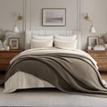 EVERGRACEHOME Chunky Chenille Knit Throw Blanket, Mocha Brown by EVERGRACE