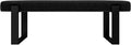 VANT Upholstered Bed Bench - Weave Steel - Matte Black - Contemporary Modern, Bedroom Bench Seat, Hallway, or Entryway