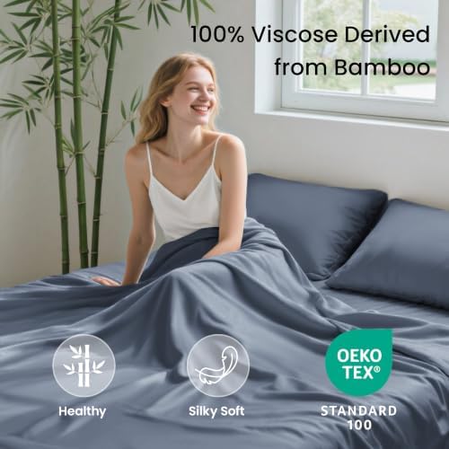 Love's cabin 3 Piece Twin Sheet Set, 100% Rayon Derived from Bamboo, Cooling & - Image 2