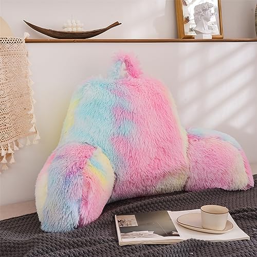 A Nice Night YellowPink Reading Pillow, Large Bed Wedge Pillows - Image 5