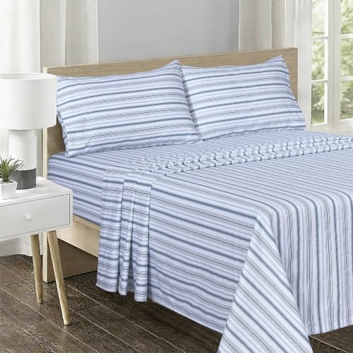 Feather & Stitch 100% Cotton Sateen 500 TC Queen Size Bed Sheet Set - Image 2