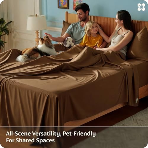 Bedsure PureWoven 100% Rayon Derived from Bamboo, King Size Sheets Set - Image 6