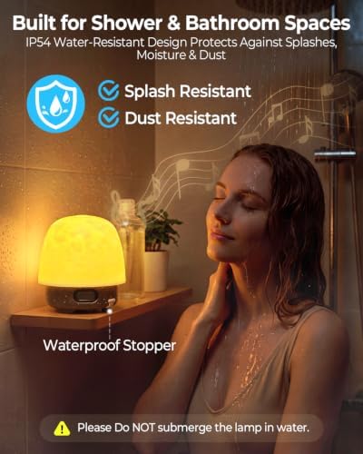 Waterproof Shower Mood Light with Bluetooth Speaker & Ocean Wave Projector - Image 3