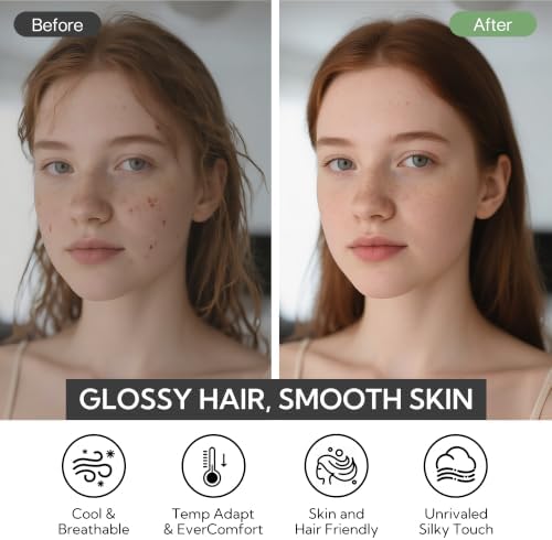 MR&HM Queen Pillowcase Set of 2, Cooling & Breathable, Light Blue - Image 4