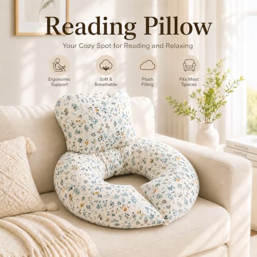 Large Reading Pillow, Back Pillow - Image 4