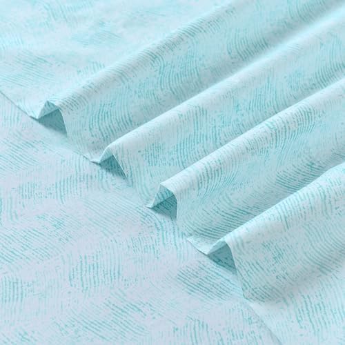 Elegant Comfort 6-Piece Sheet Set Deep Pocket, Wave Aqua - Image 6
