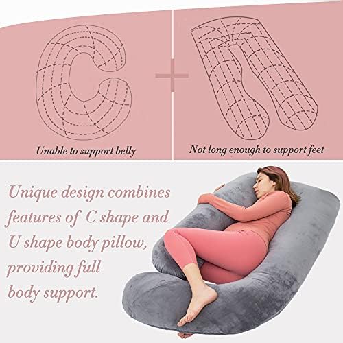 60in Full Body Pillow | Nursing, Maternity and Pregnancy Pillow | Extra Large U - Image 2