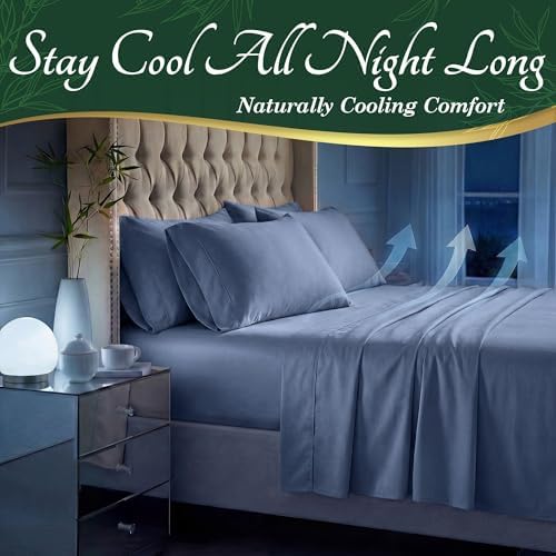 DECOLURE 100% Viscose Derived from Bamboo Sheets King Size, Luxury 6 Pc Set - Image 3