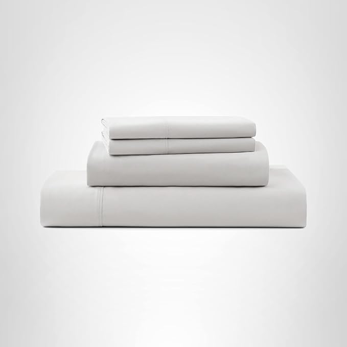 UGG Full XL Sheet Set 4-Piece Luxury Cooling Sheets Deep Pockets Premium Bedding with 2 Pillow Shams Machine Washable, for Dorm Essentials & College Bedding, Full XL, Stone Grey (Hedi)