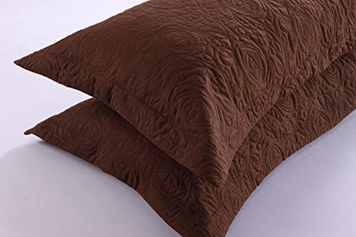 MarCielo 2-Piece Embroidered Pillow Shams, King Decorative Microfiber Pillow - Image 3