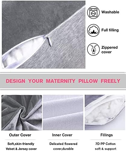 60in Full Body Pillow | Nursing, Maternity and Pregnancy Pillow | Extra Large U - Image 6