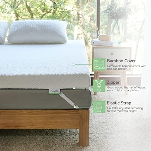 Novilla 2 Inch Gel Memory Foam Mattress Topper - Image 5