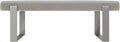 VANT Upholstered Bed Bench - Zigrino Oyster - Brushed Nickel - Contemporary Modern, Bedroom Bench Seat, Hallway, or Entryway