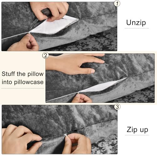 PHF Truly Velvet Zippered Body Pillowcase, No Insert, 1 Pack Ultra Soft - Image 5