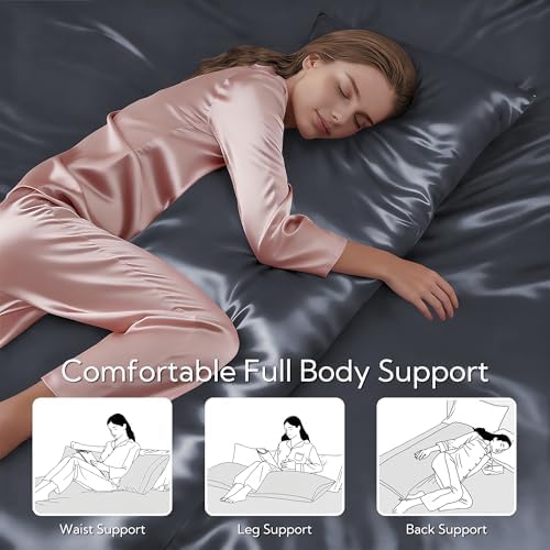 MR&HM Satin Body Pillow case, Space Grey - Image 5