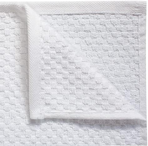 COTTON CRAFT Euro Spa Waffle Wash Cloth - Set of 12 White Washcloth - Image 2