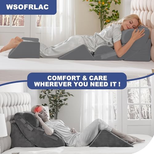 WSOFRLAC 6PCS Multi-Functional Bed Wedge Pillow Kit - Image 6