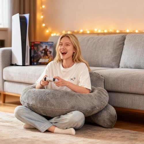 17" Reading Pillow for Bed, U Shaped Arm & Elbow Support - Image 2