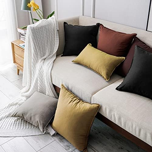 Jeanerlor 18"x18" Solid Cotton Linen Decoration Throw Pillow Case - Image 6