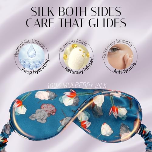 OLESILK 100% Mulberry Silk Sleep Mask - Image 3