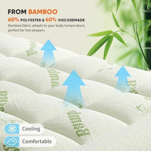 Sweetcrispy Twin Mattress Topper, Pillow Top Bed Topper - Image 6