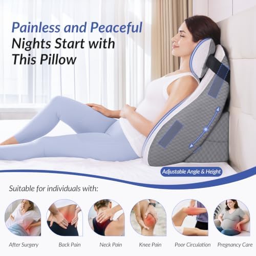 ZIKEE Adjustable Wedge Pillow Headboard Set - Image 2