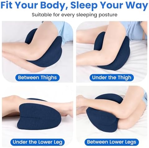 Knee Pillow for Side Sleepers, Gel Memory Foam Sciatic Pillow - Image 6